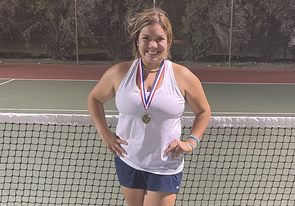 Photo of tennis player after tournament