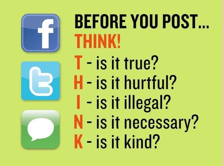 Think before you post