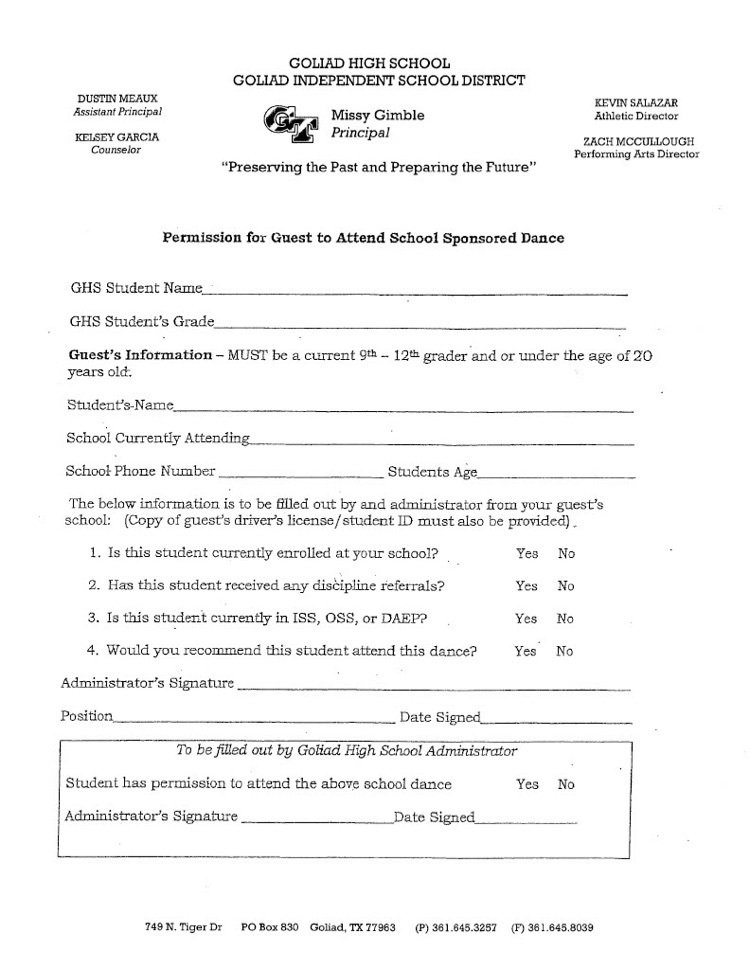 form to attend event.
